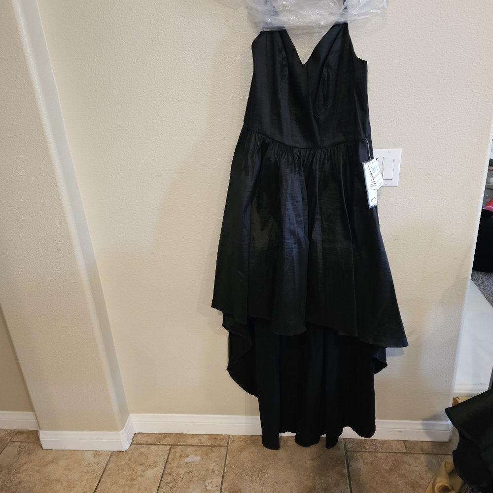 B Darlin Black High-Low Formal Dress